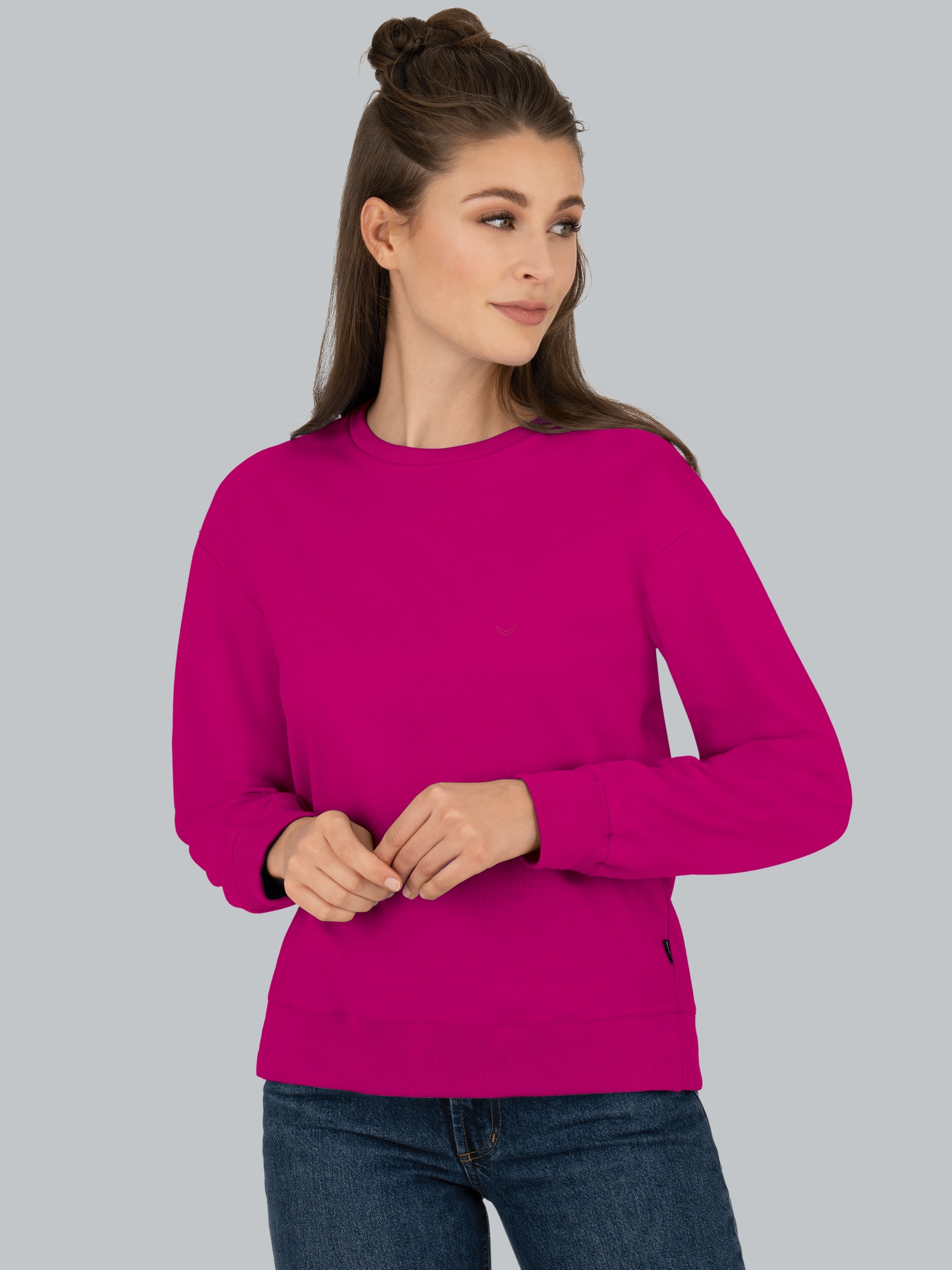 Dünnes Sweatshirt Magenta