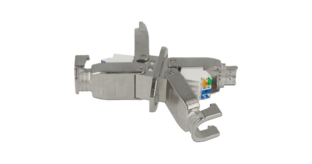 DeLOCKKoppeling voor netwerkkabel Cat.6A STP  (Zilver)