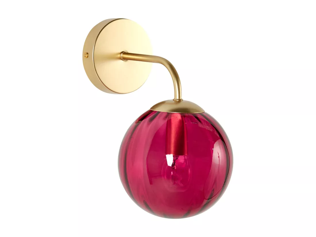 Lampe murale BOOMI Métal Rouge Bordeaux