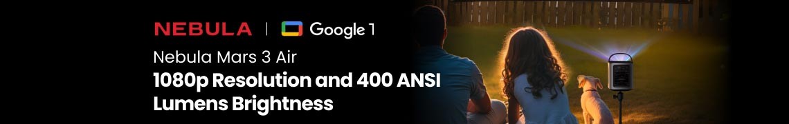 Anker - Nebula Mars 3 Air - Bærbar Smart Projektor, Sort