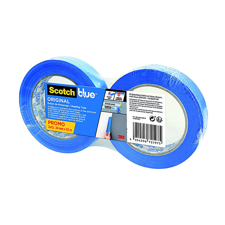 Ruban de masquage 50 m x 24 mm - 2 rouleaux