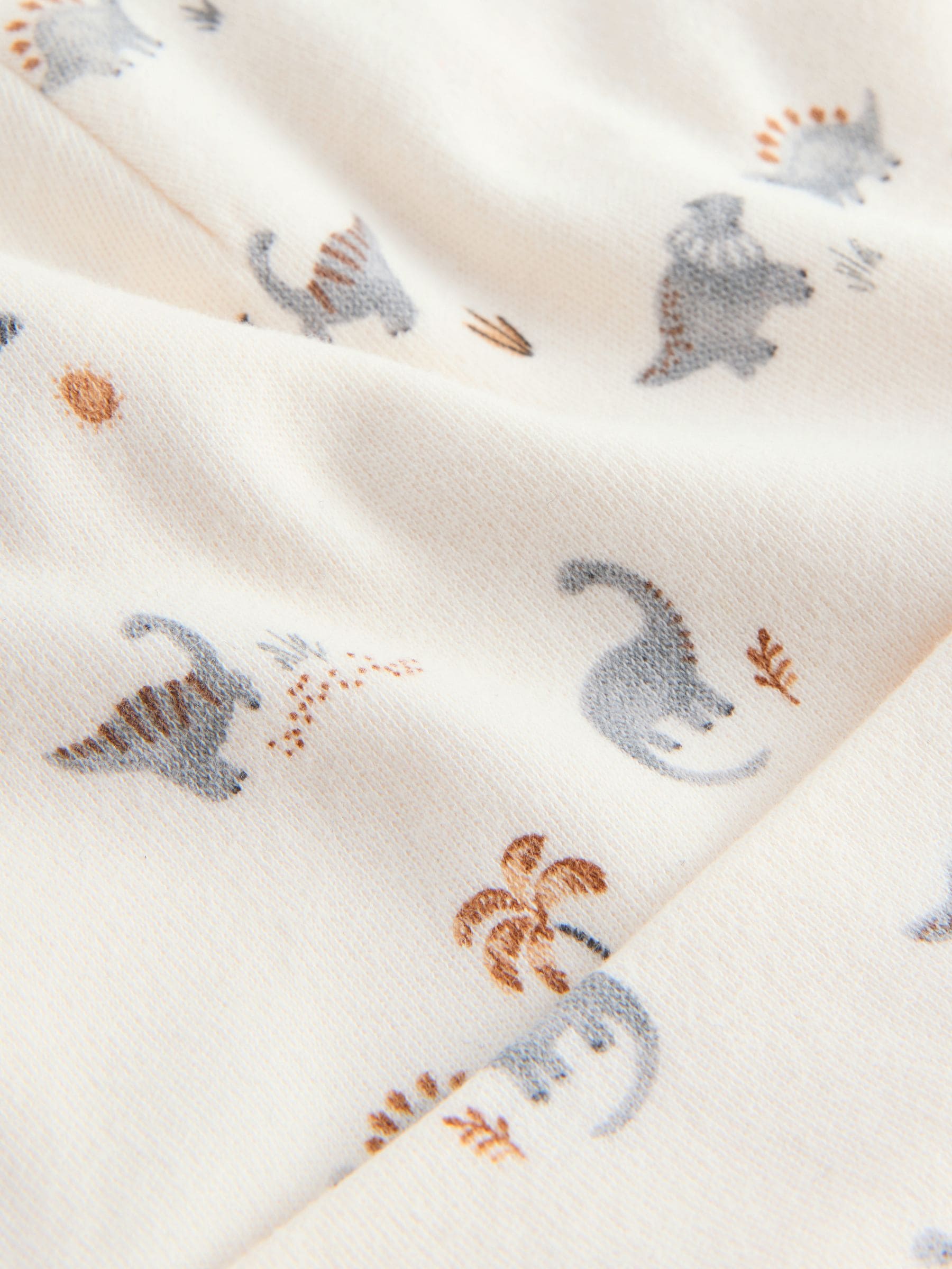 Grijs met dinoprint - Baby Beanie Mutsen 3 Set (0-18mnd)