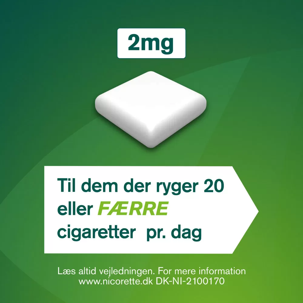 Nicorette tyggegummi (Whitemint), 2mg - 30 stk