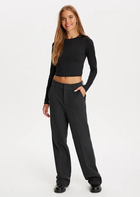Wijde pantalon antraciet (ANTRA)