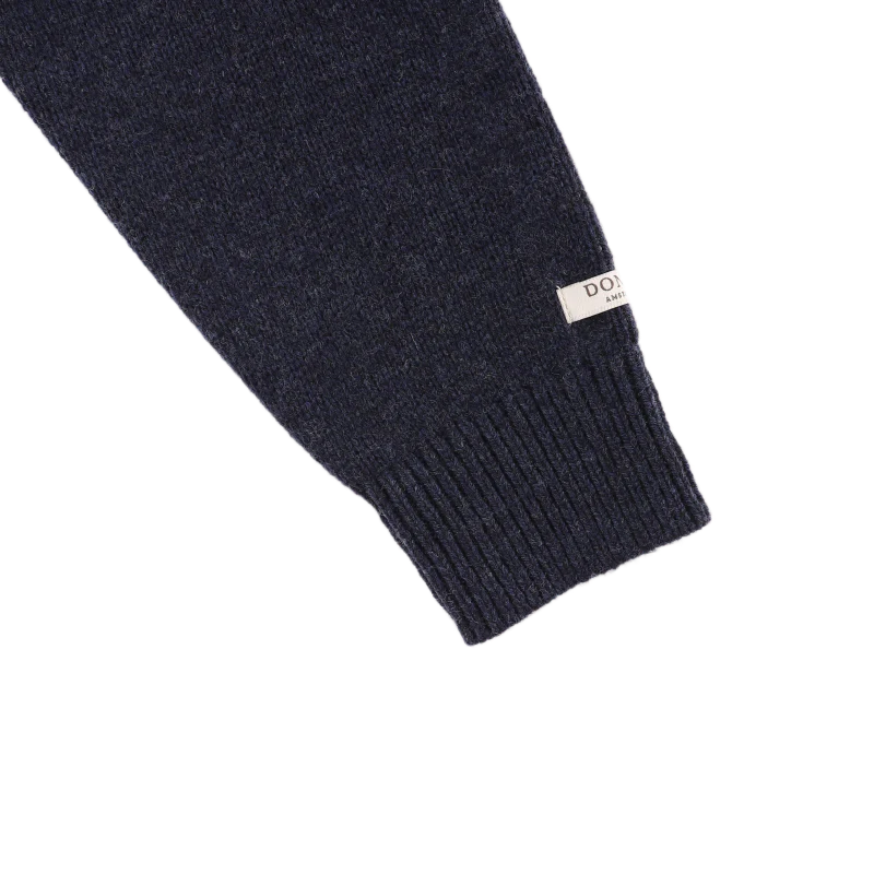Denn Merino Wool Sweater | Snowman | Blue Marine Melange