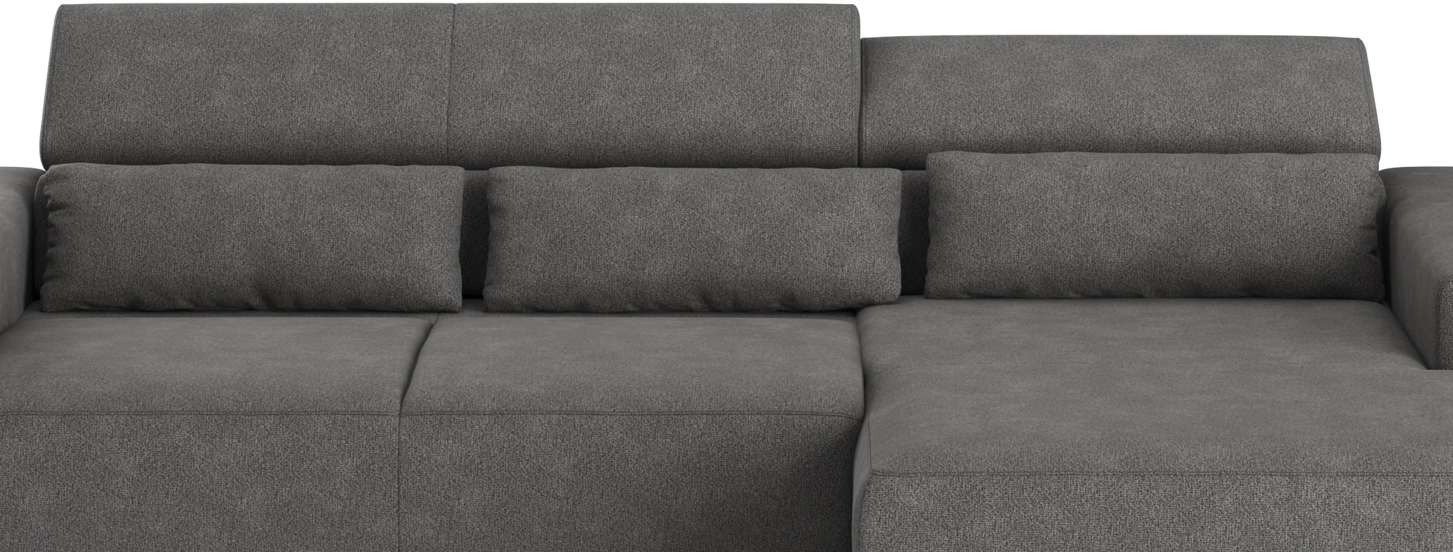 COTTA Ecksofa »Side L-Form, mit Kopfteilverstellung & 3 Nierenkissen« optional motorische Sitztiefenverstellung