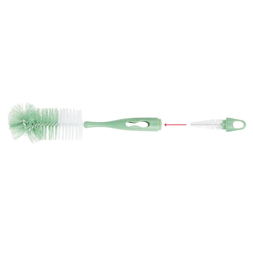 Goupillon 2-en-1 biberons et tétines - Vert - Ecru