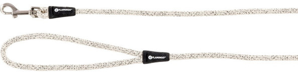 Flamingo f-523785 - Laisse Élégante en Lin Blanc et Noir