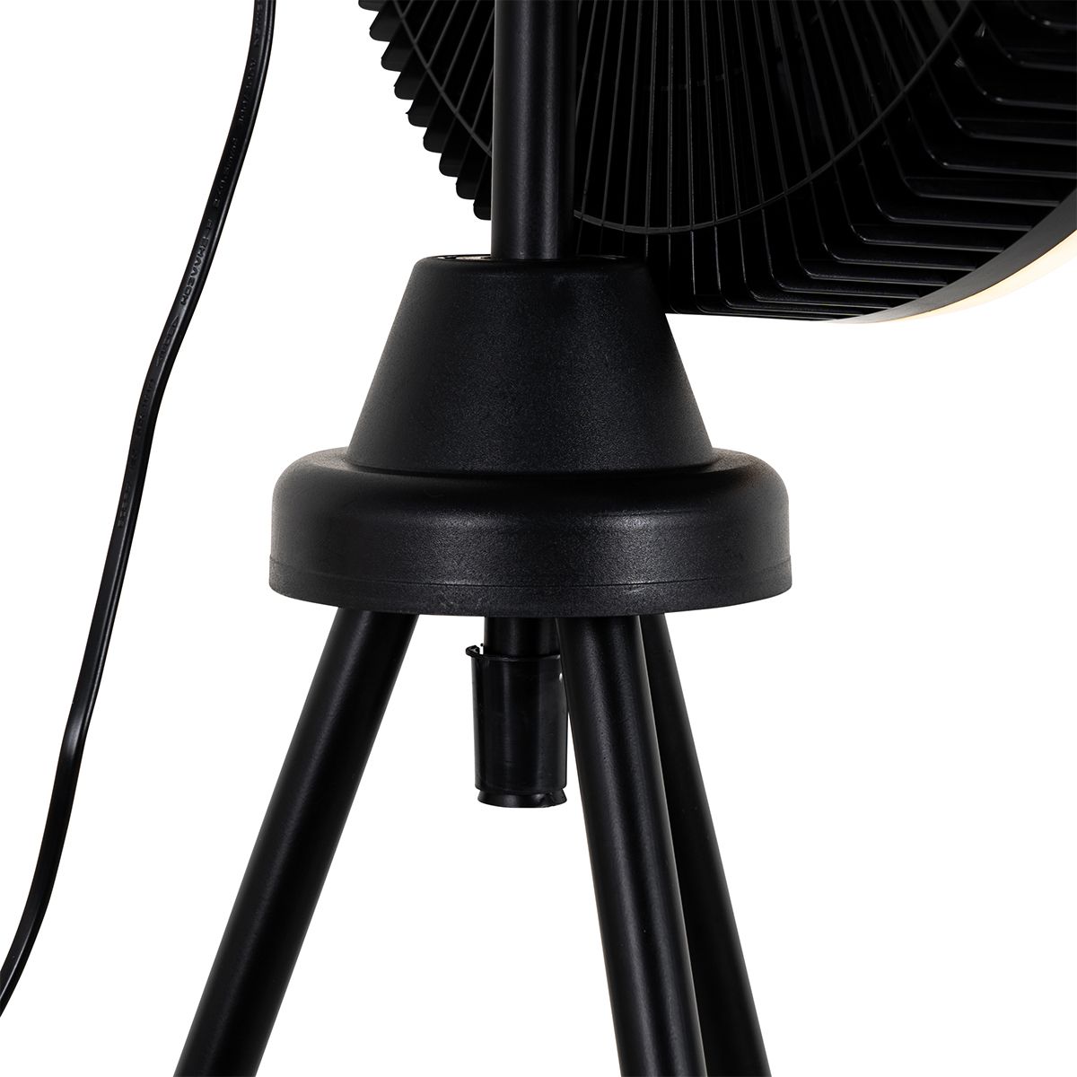 Vloerventilator tripod zwart incl. LED 3-staps dimbaar - Meric