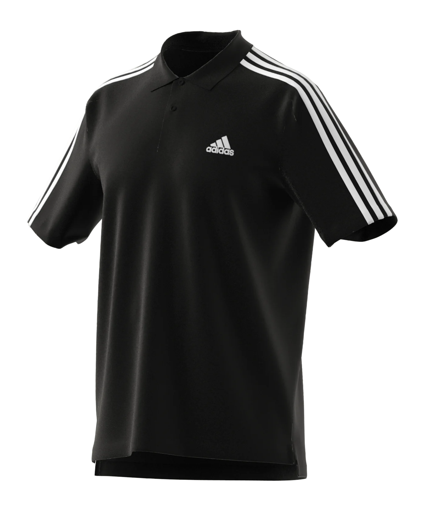 adidas Essentials Piqué Embroidered Small Logo 3-Stripes Black