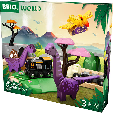 BRIO togbanesæt med dinosaurer 36094