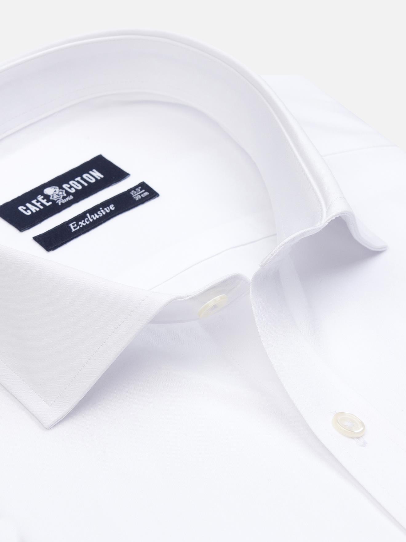 Chemise cintrée en popeline blanche