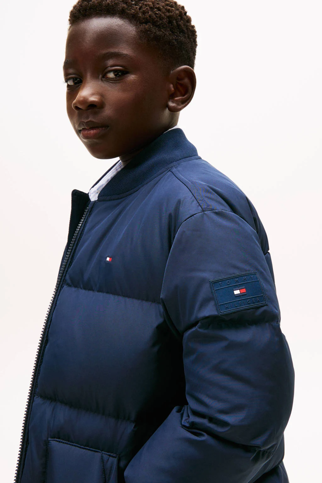 Tommy Hilfiger gewatteerde jas donkerblauw