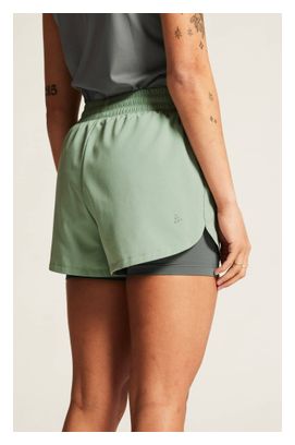 Short 2-en-1 Craft ADV Essence Vert Femme