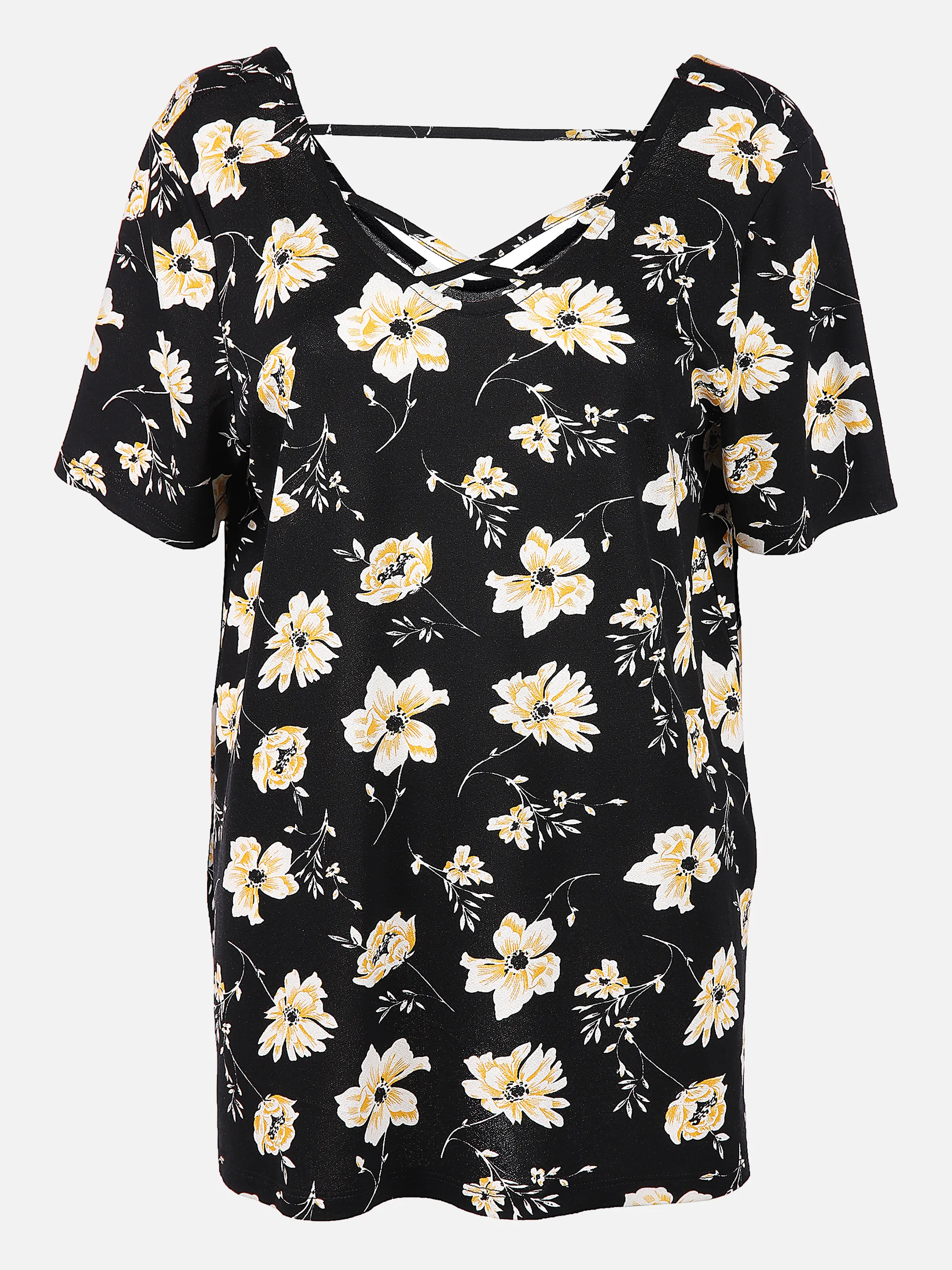 Only Carmakoma CARBANDANA S/S TOP mit tiefem Rückenausschnitt