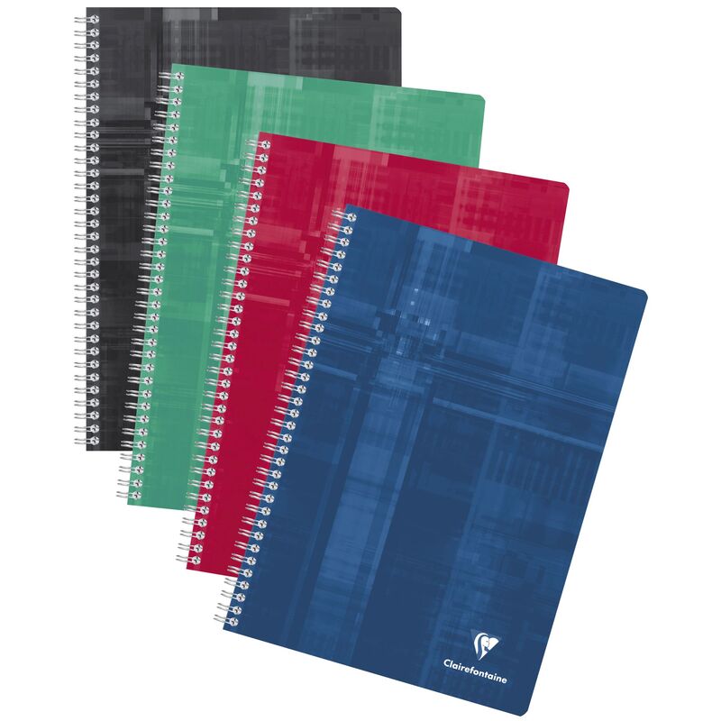 Clairefontaine Spiralheft, A4, seyes, assortiert