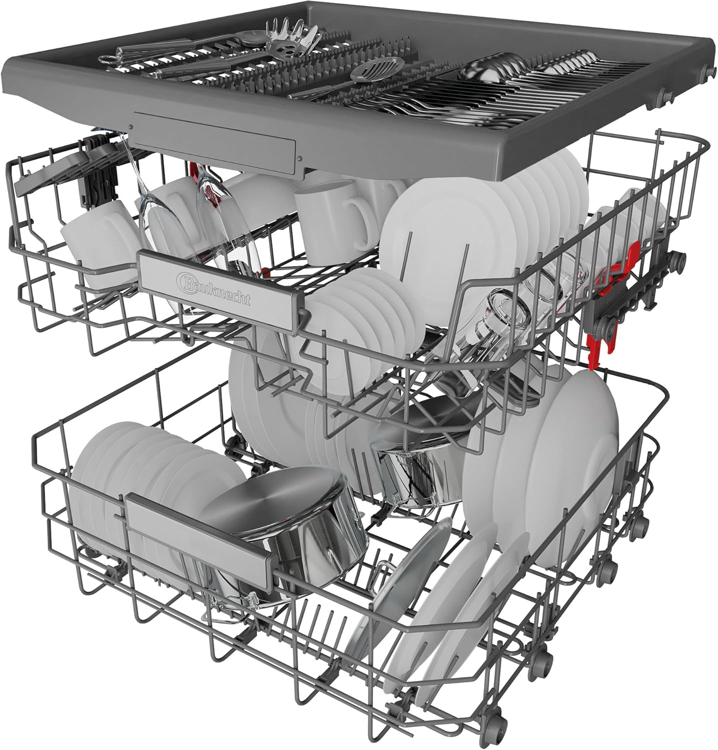 Bauknecht BK4IB14BN7LA0S Vollintegrierbarer Geschirrspüler/ 60 cm/ActiveDry – automatisches Türöffnungssystem/Startzeitvorwahl/Vollwasserschutz/Rapid 50° - sauber im Handumdrehen/Option MultiZone