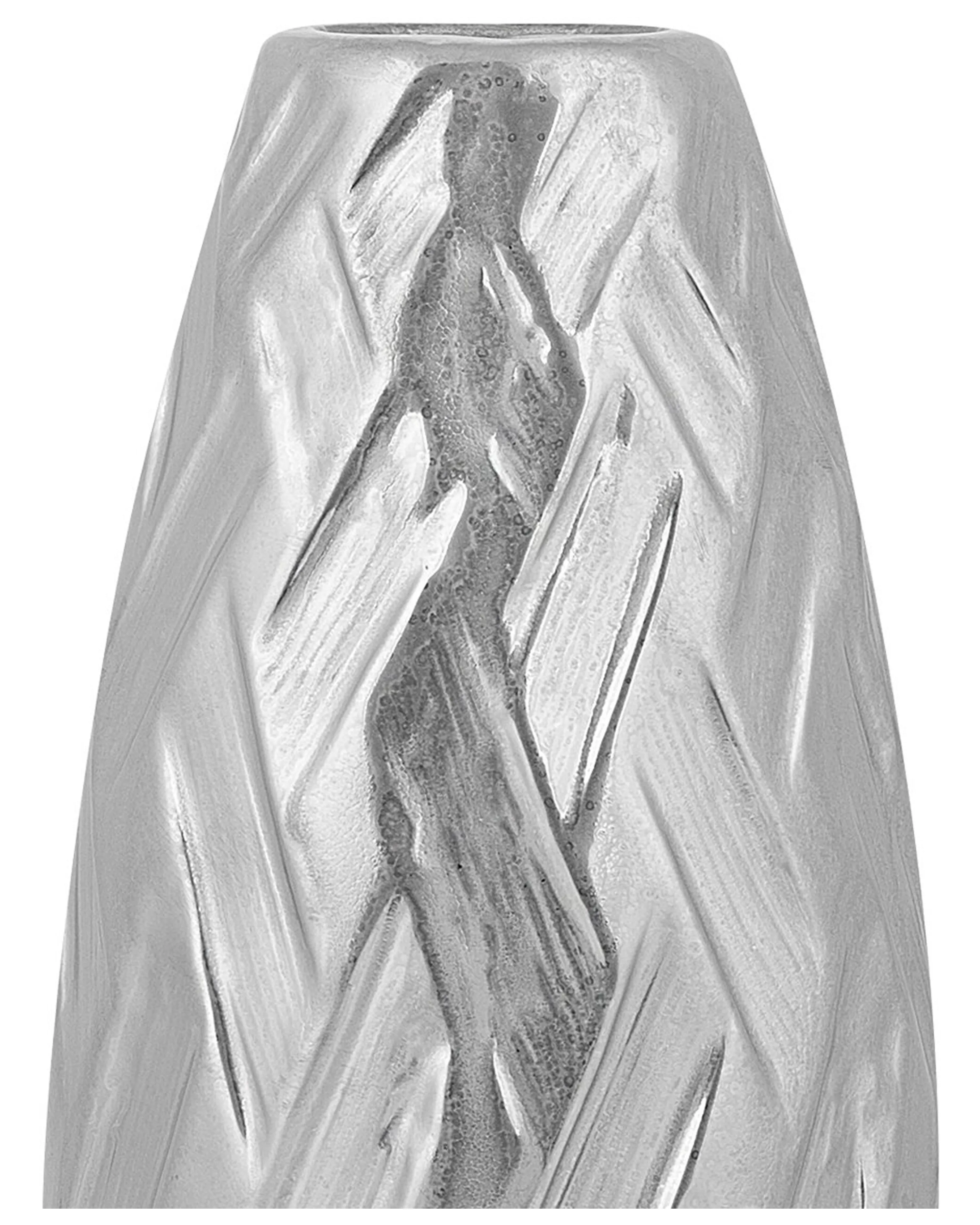 Decoratieve vaas ARPAD Steengoed 33 cm Zilver