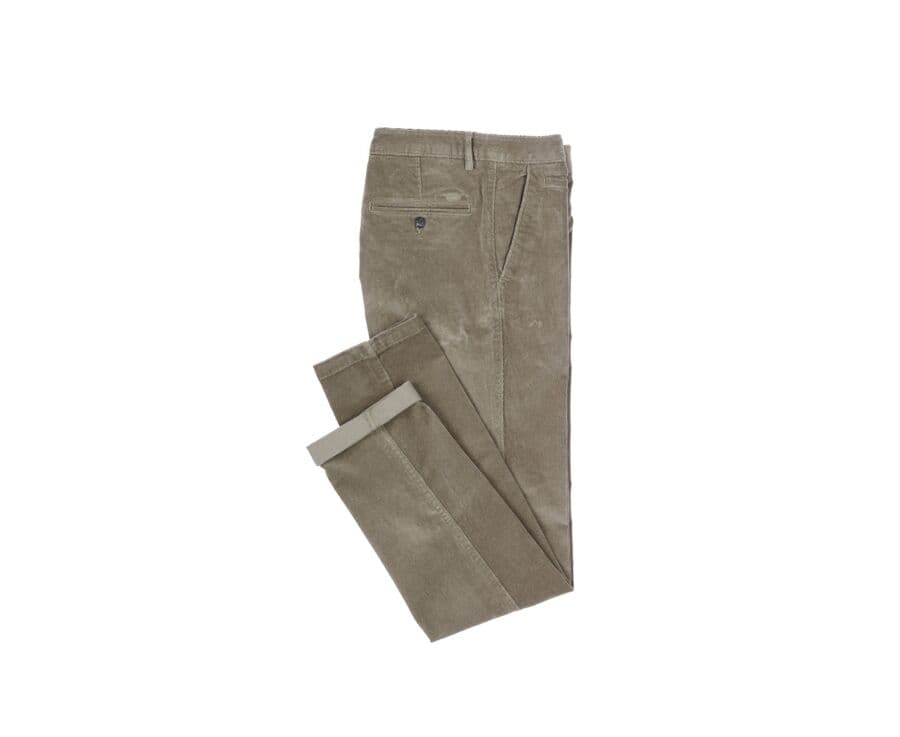 Pantalon chino velours côtelé homme Vert Sauge - NORMAN
