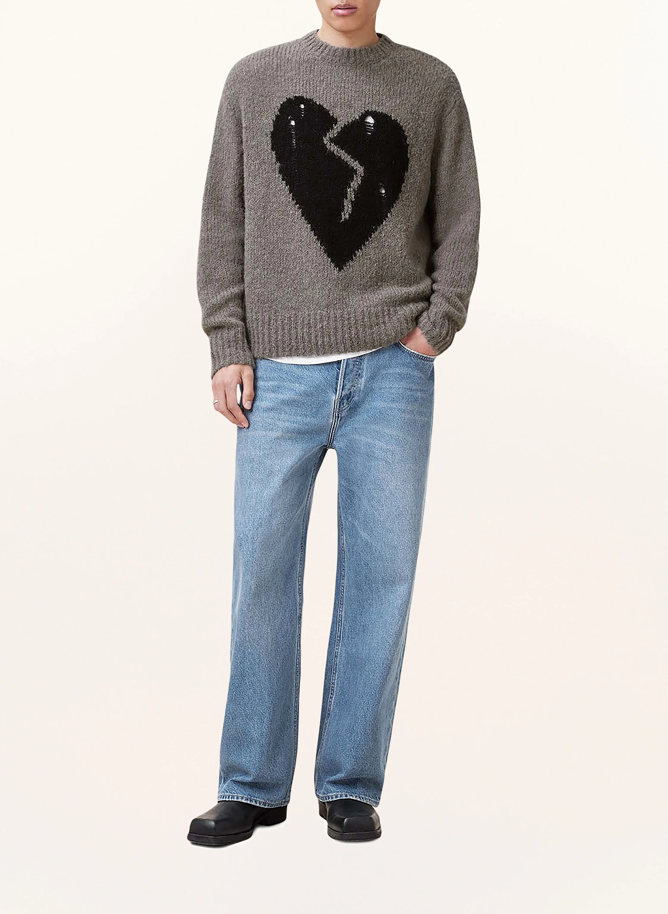 ALLSAINTS Pullover LUVHEART mit Alpaka