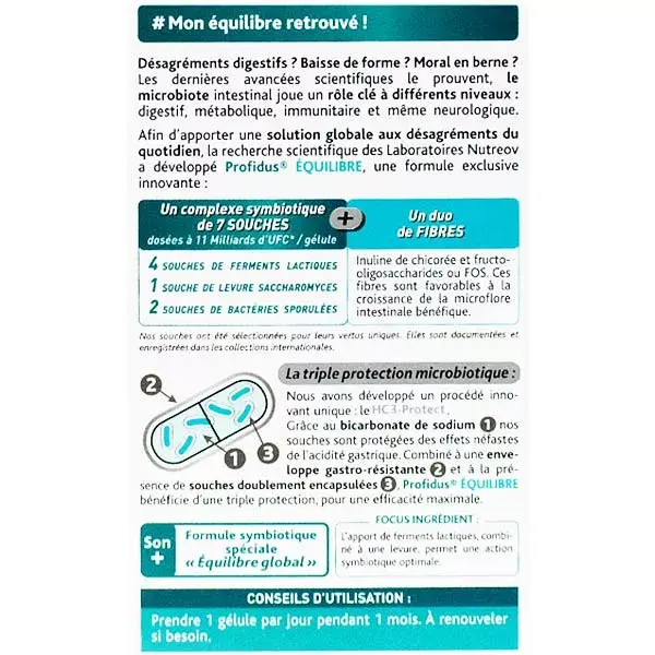 Nutreov Physcience Profidus Balance 30 cápsulas