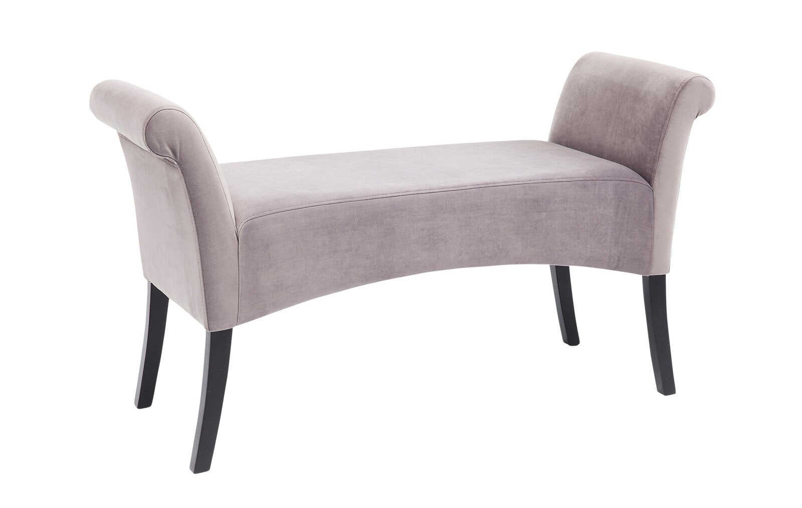 KARE DESIGN Bank MOTLEY 108 x 61 x 40 cm Textil Velvet Silvergrey