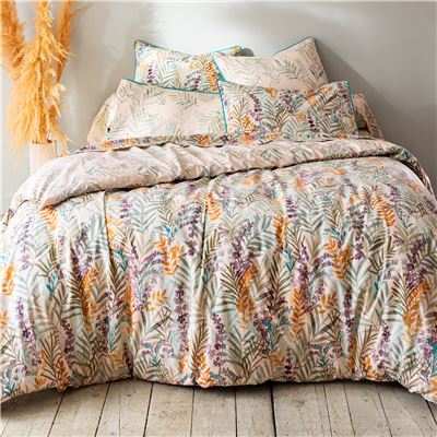 Linge de lit feuillage aquarelle