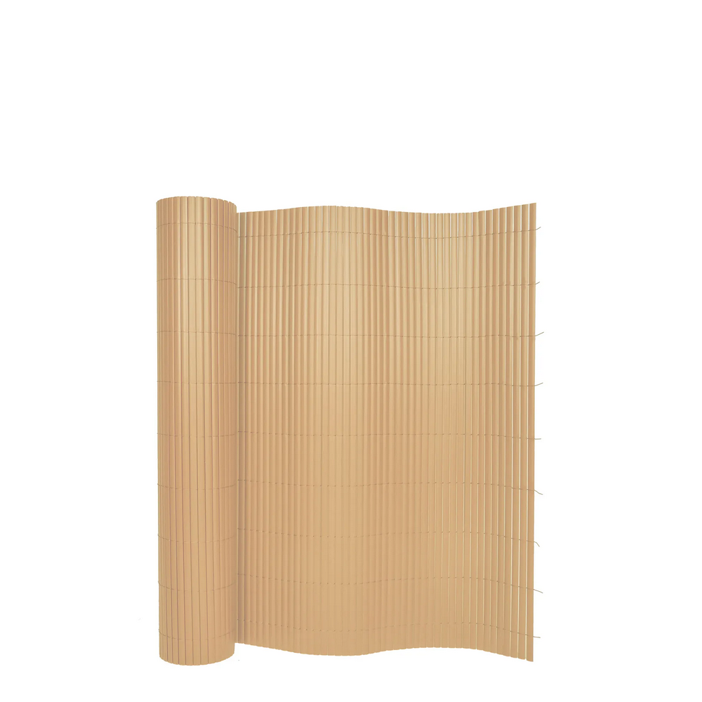 Sichtschutzmatte PVC 400 x 100 cm Bambusoptik