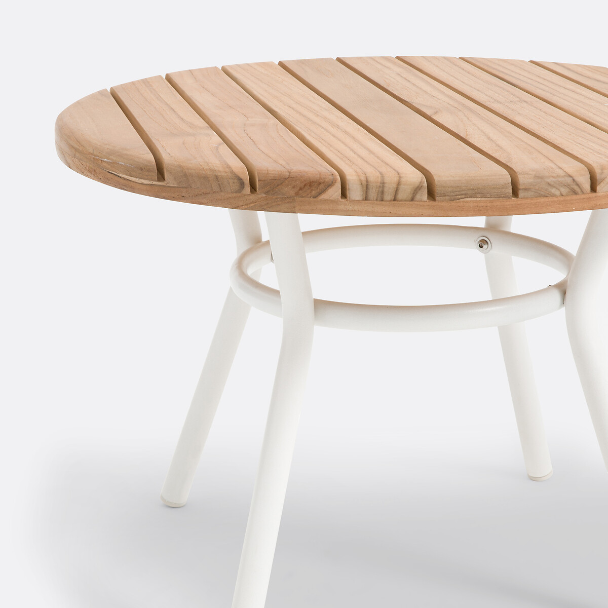 LA REDOUTE INTERIEURS<br>Mesa baixa para jardim alumínio/teca maciça Chassagne