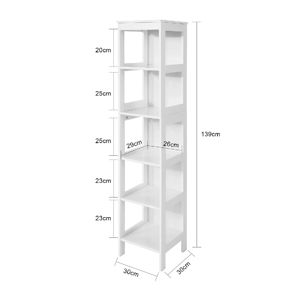 SoBuy BZR14-W Meuble Colonne Salle de Bain