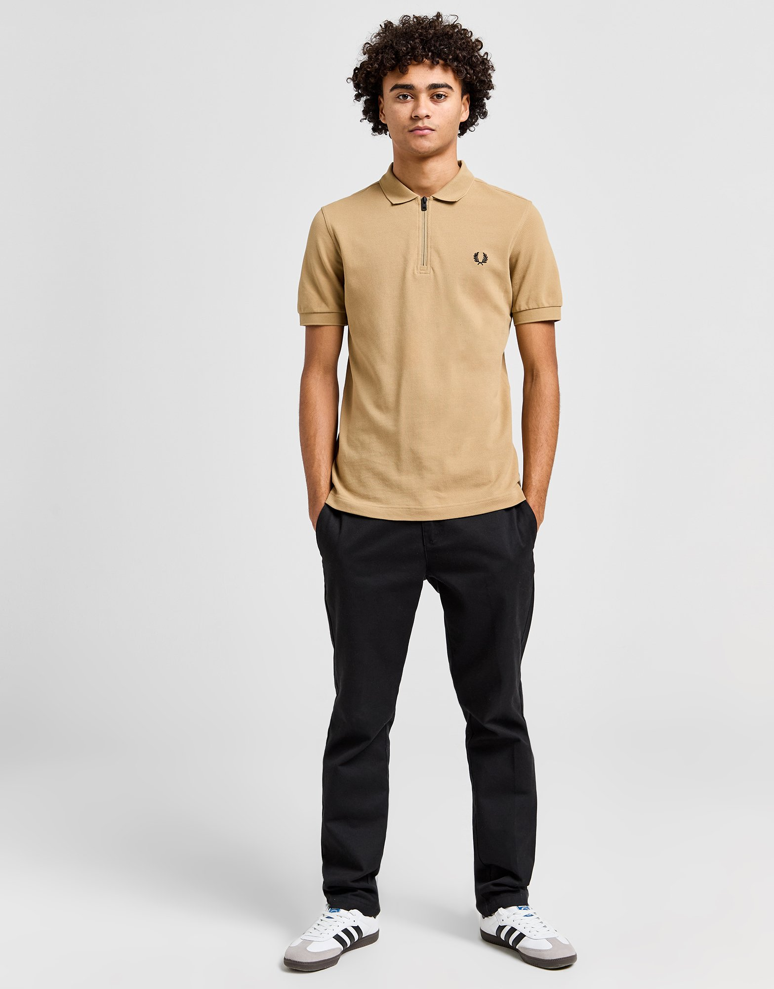 Fred Perry Polo Manches Courtes Zippé Homme