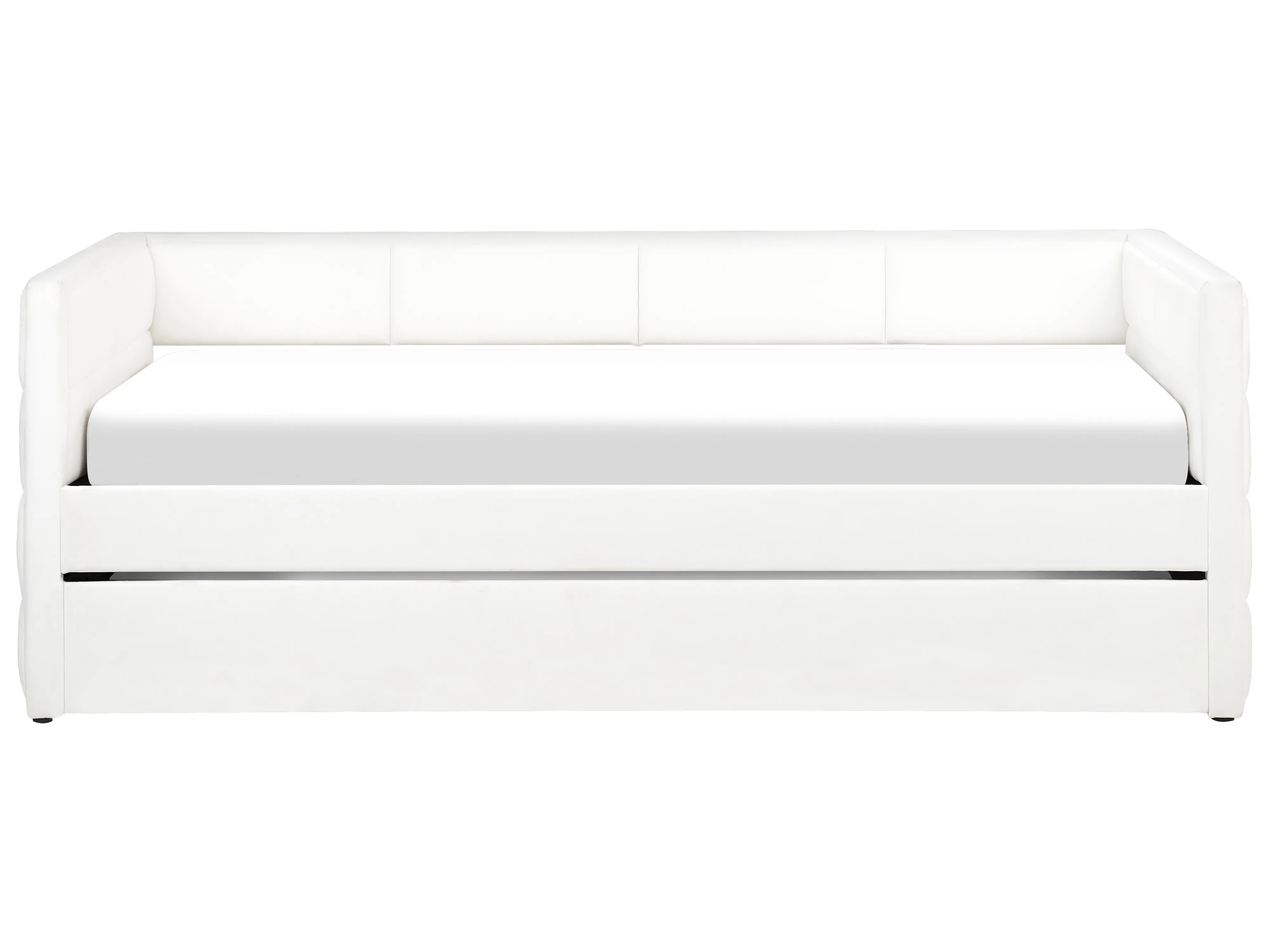 Onderschuifbed Fluweel CHAVONNE 90 x 200 cm Gebroken wit