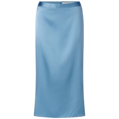 Damenrock Seidensatin, Mittelblau