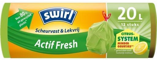 Swirl Afvalzak 20lt Trekband 12st