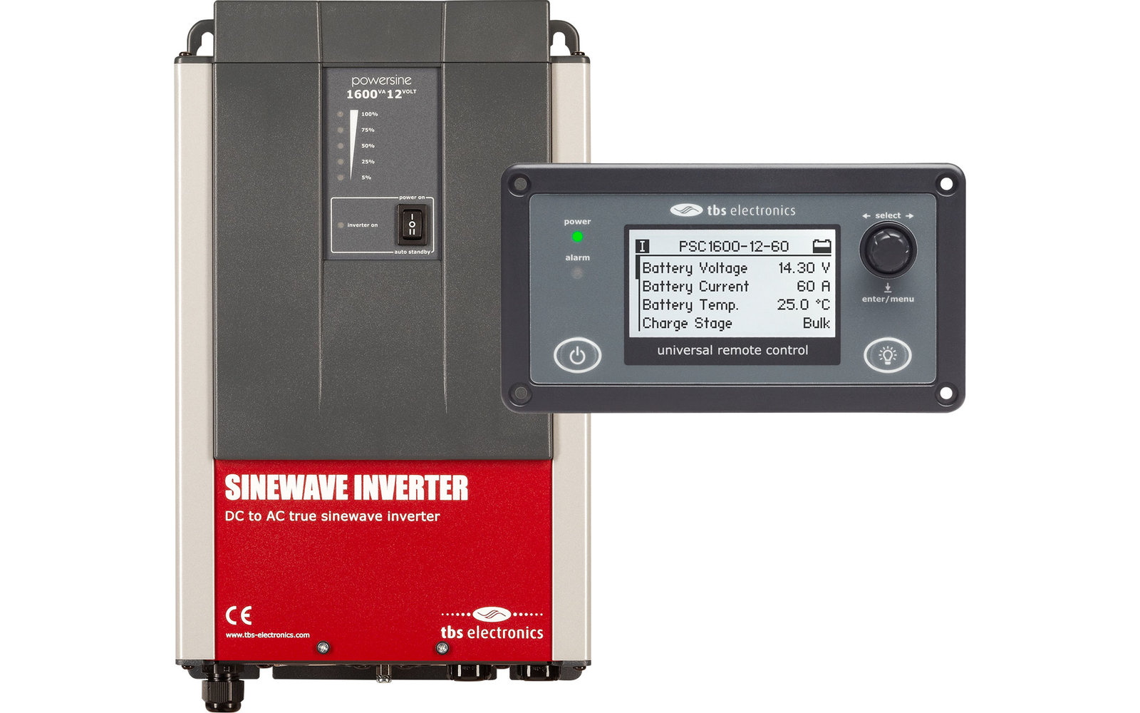 tbs electronis Powersine PS100-12 Wechselrichter mit RemoteControl 75 Watt