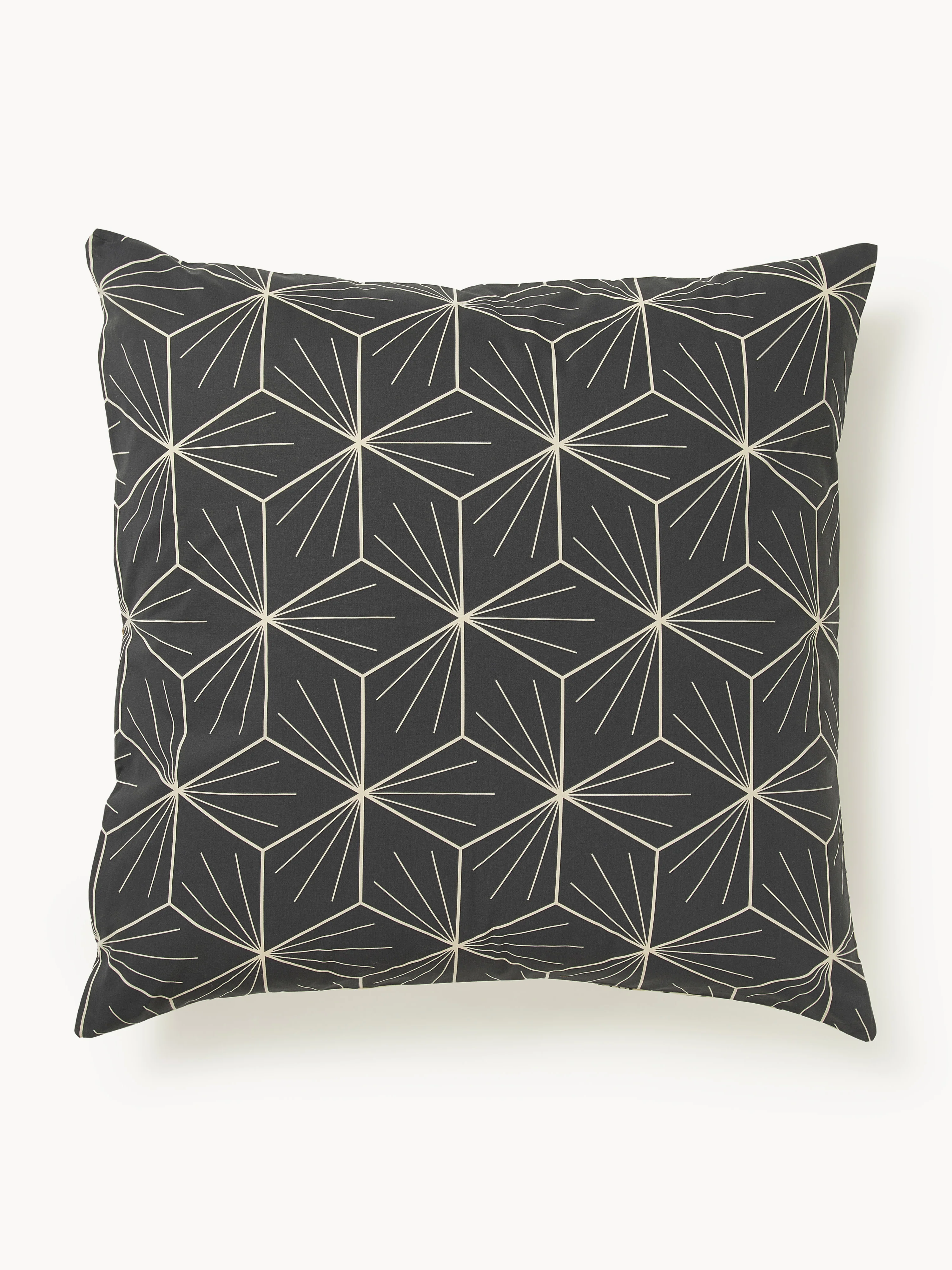 Omkeerbare kussenhoes Ilda met geometrische print