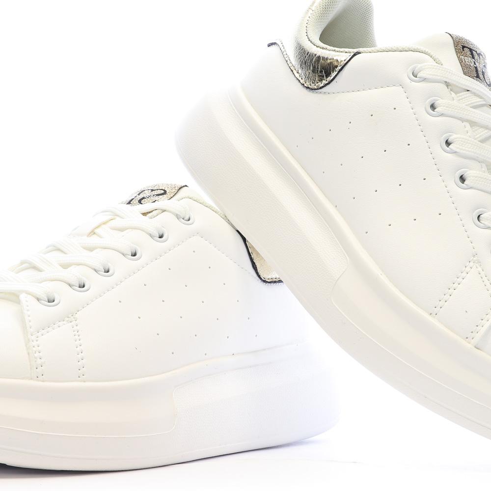 Teddy Smith Baskets Blanc/Or Femme Teddy Smith Gold Ladies