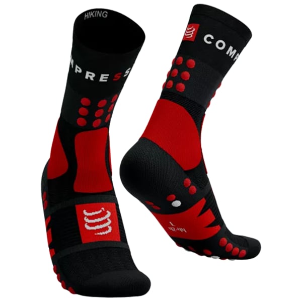 Chaussette randonnée COMPRESSPORT HIKING SOCKS BLACK/RED/WHITE