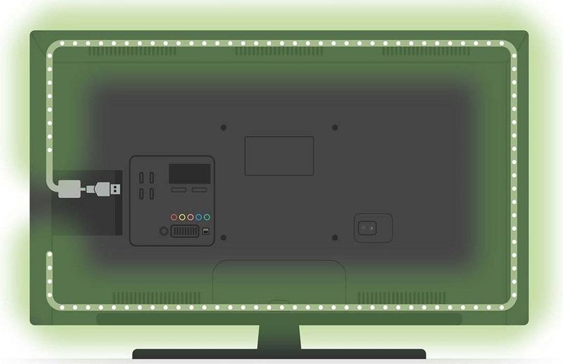 Slimme - Bluetooth LED-strip - RGB - 2 Meter - Zwart - USB Gevoerd