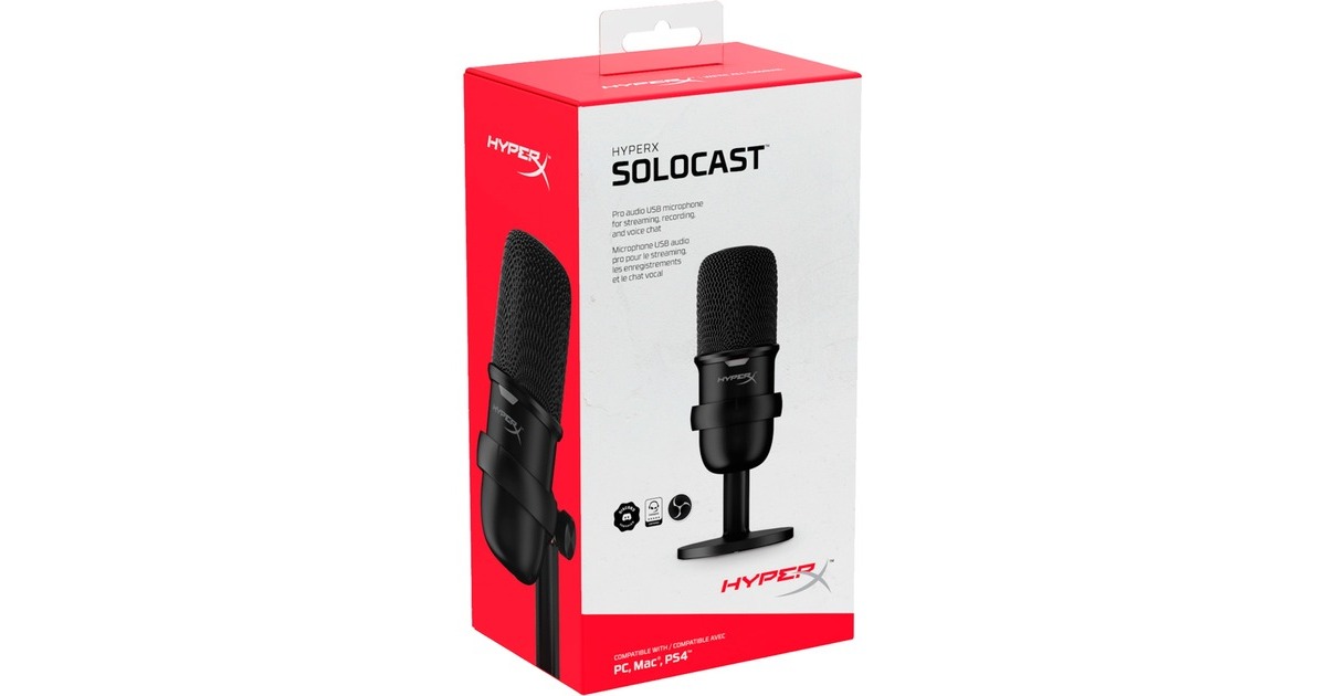 HyperXSoloCast microfoon  (Zwart, Pc)