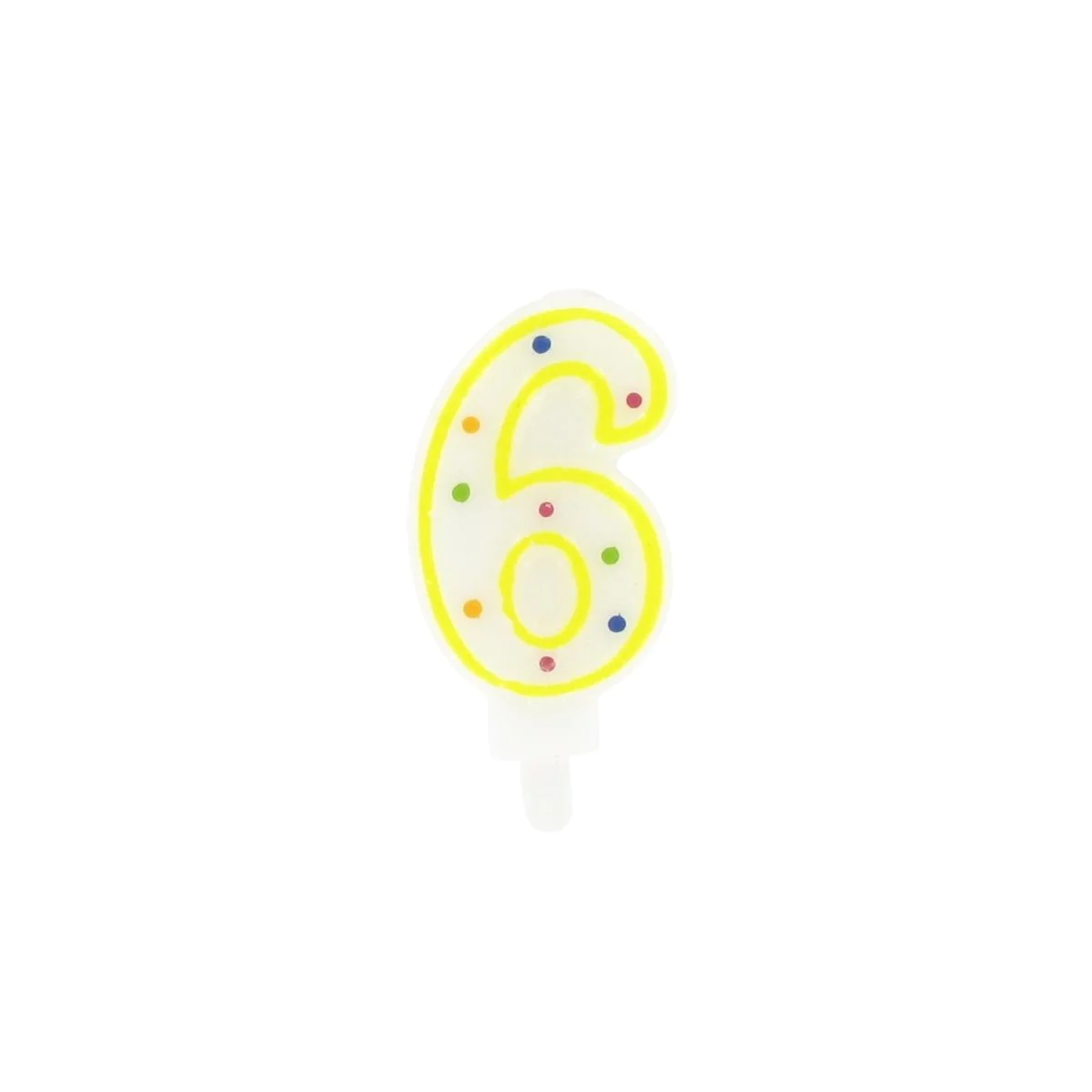 Bougie anniversaire chiffre 6 Rio Party Fackelmann