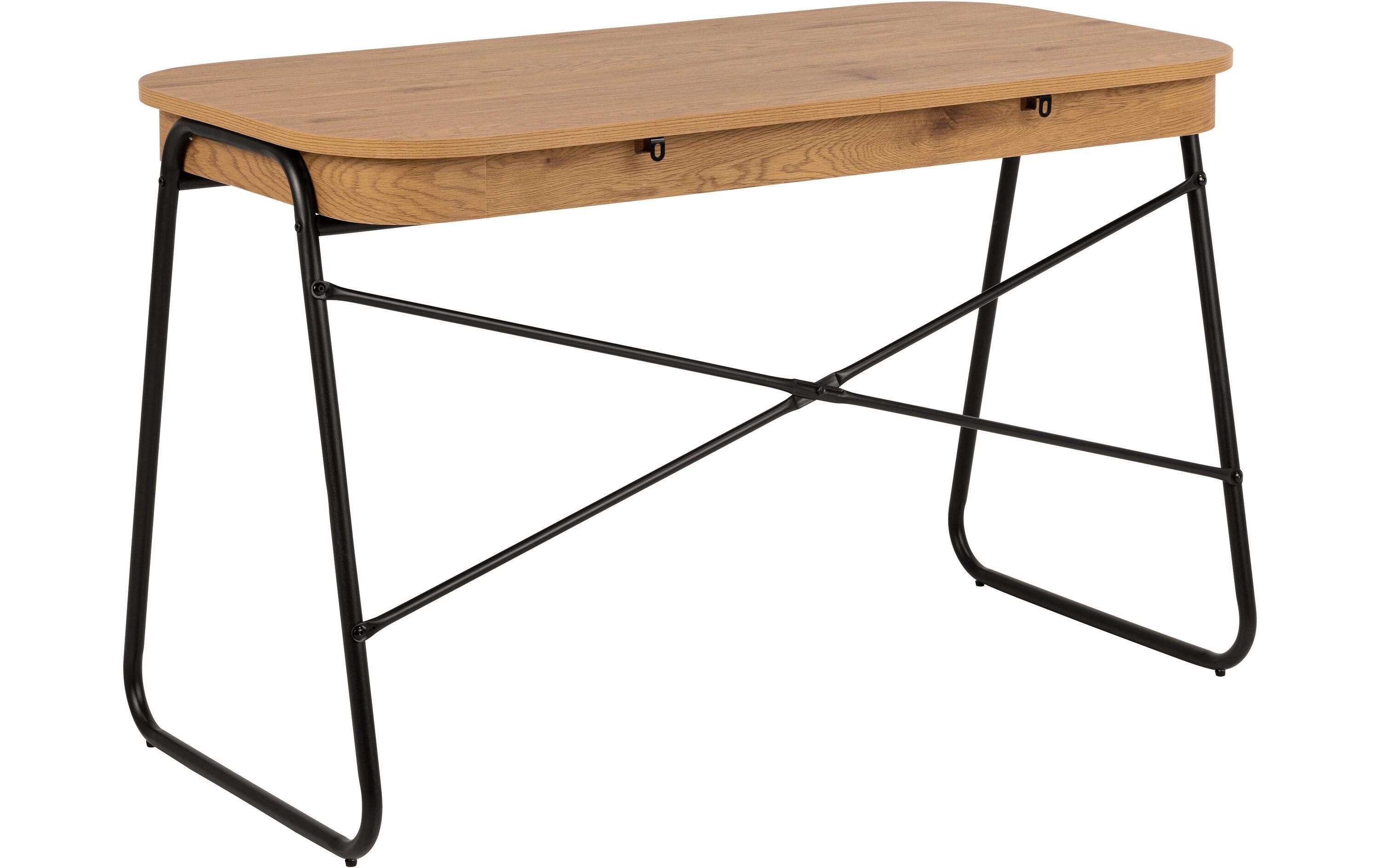 Tisch Blueton, Schwarz matt / Wildeiche matt<br>Büroschreibtisch mit modernem Charme