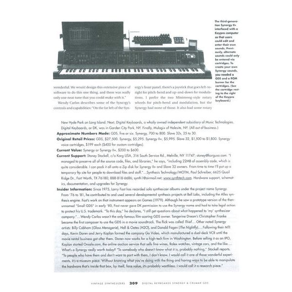 Backbeat Book Vintage Synthesizers