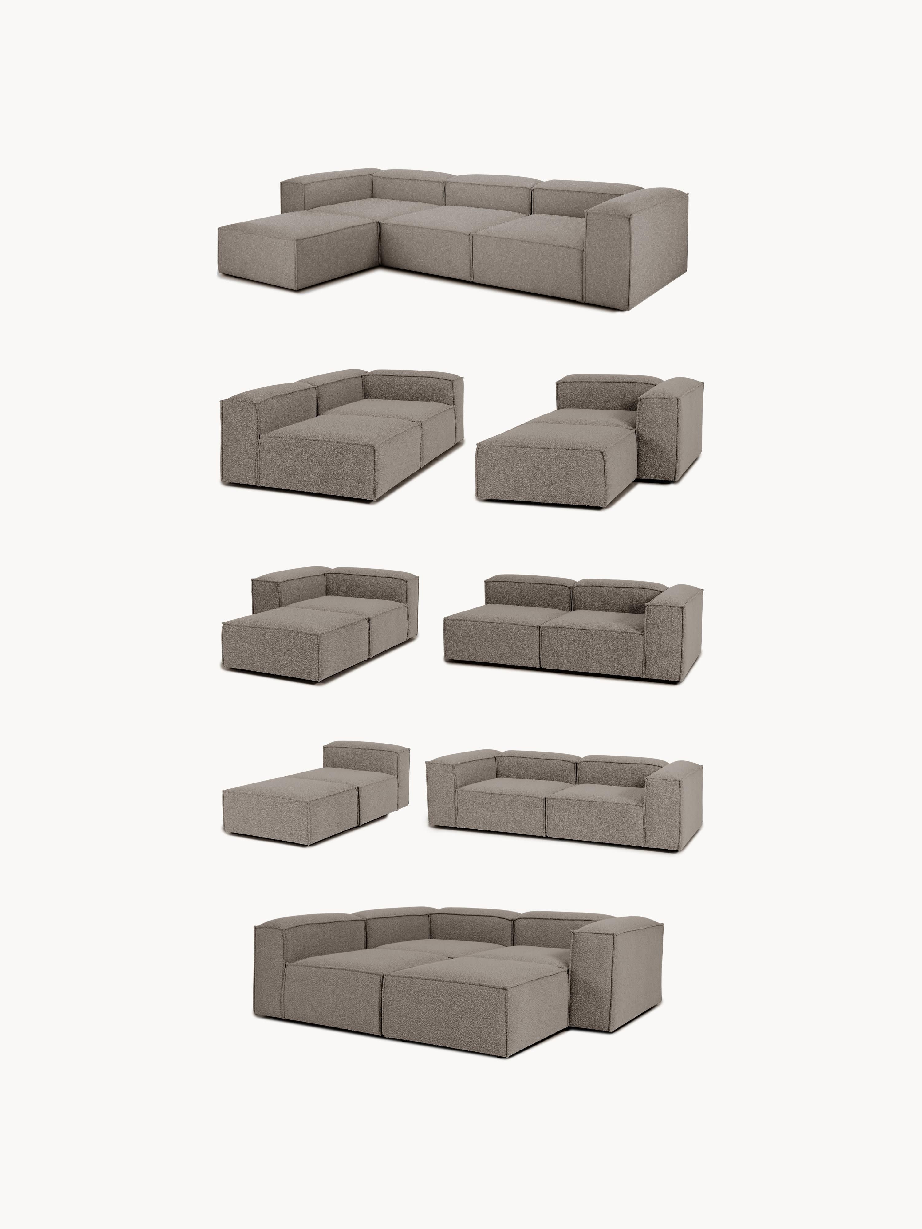 Modulaire bank Lennon (4-zits) uit bouclé