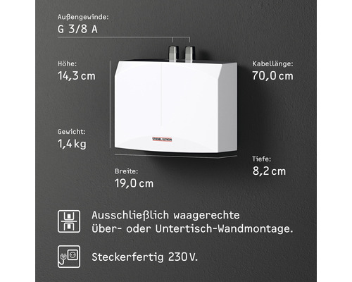 Stiebel Eltron DNM 3 3,5 kW kleine doorstroomverwarmer