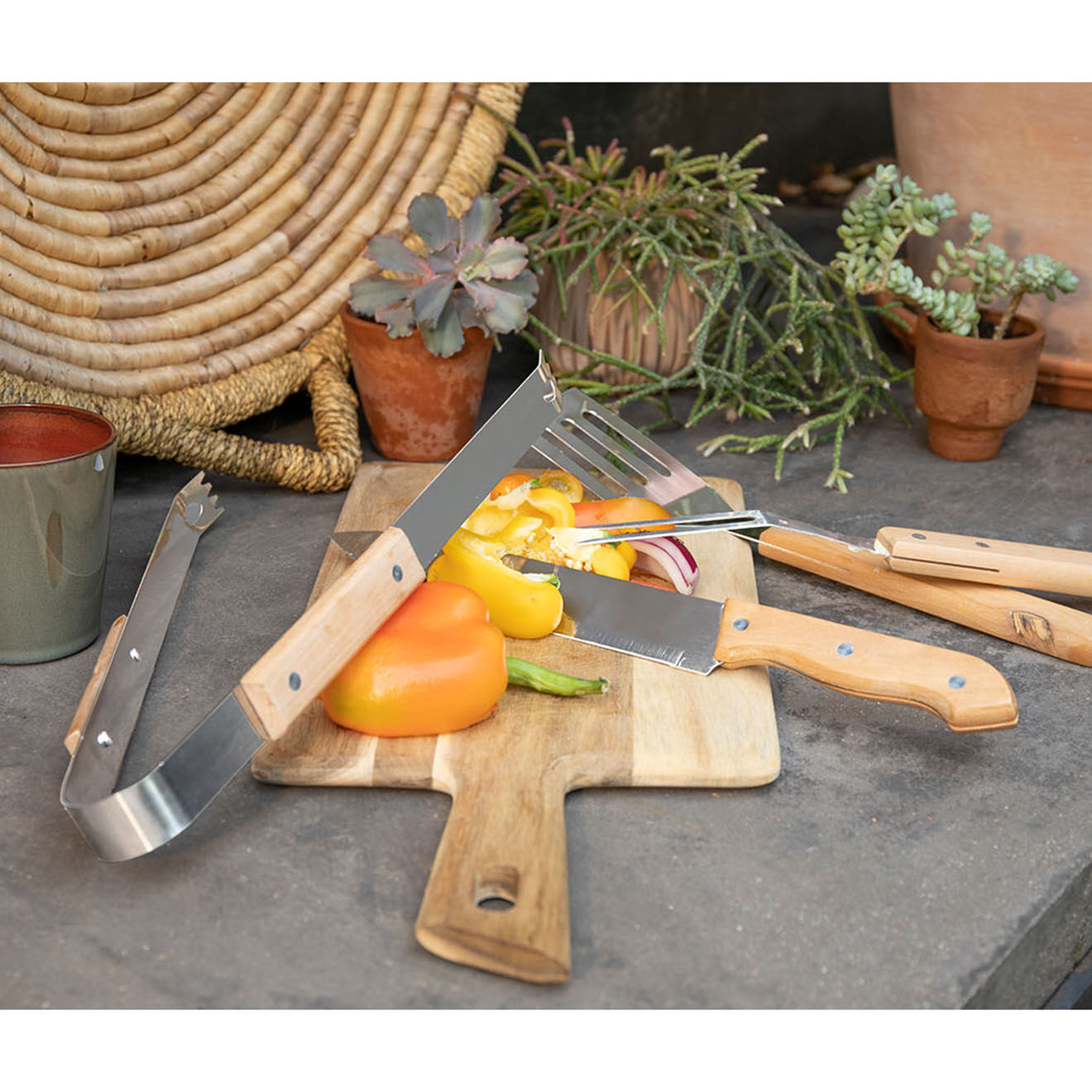 Livoo Set de 4 accessoires pour barbecue bois