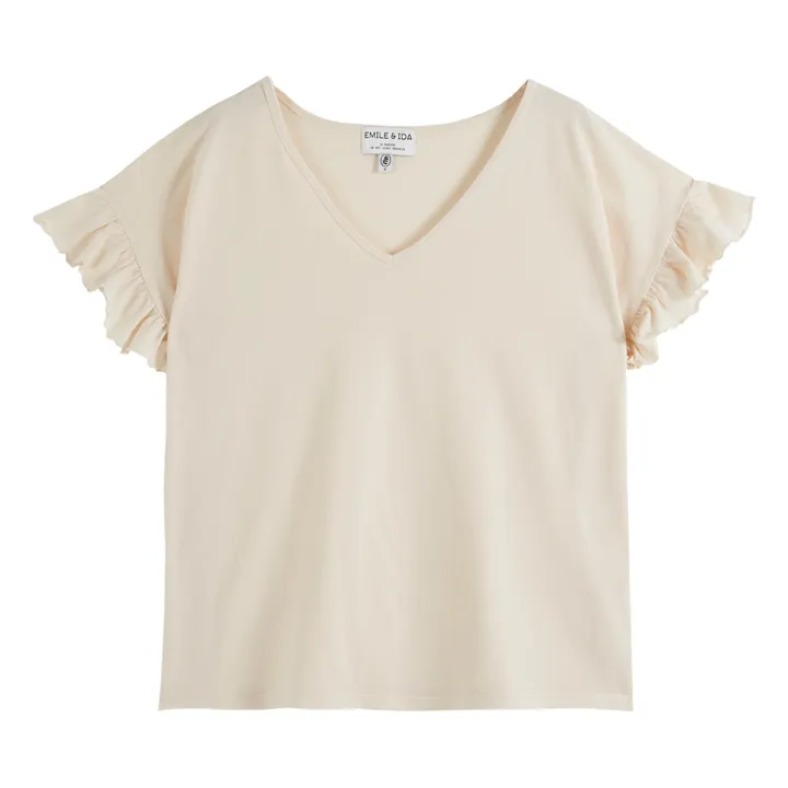 Emile et Ida T-shirt Zabio Coton Bio - Collection Femme | Crème