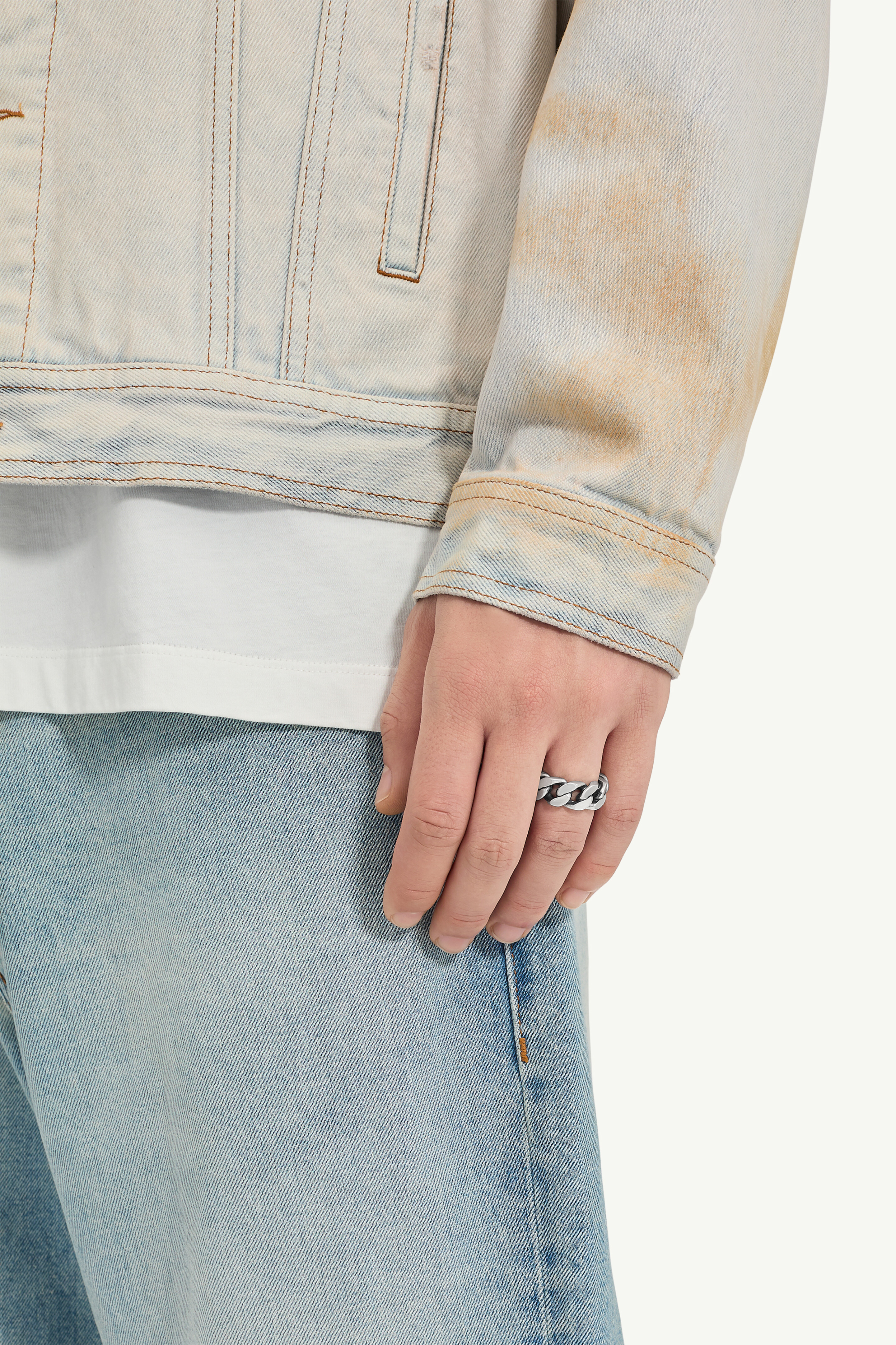 Bague à chaîne avec logo minimal