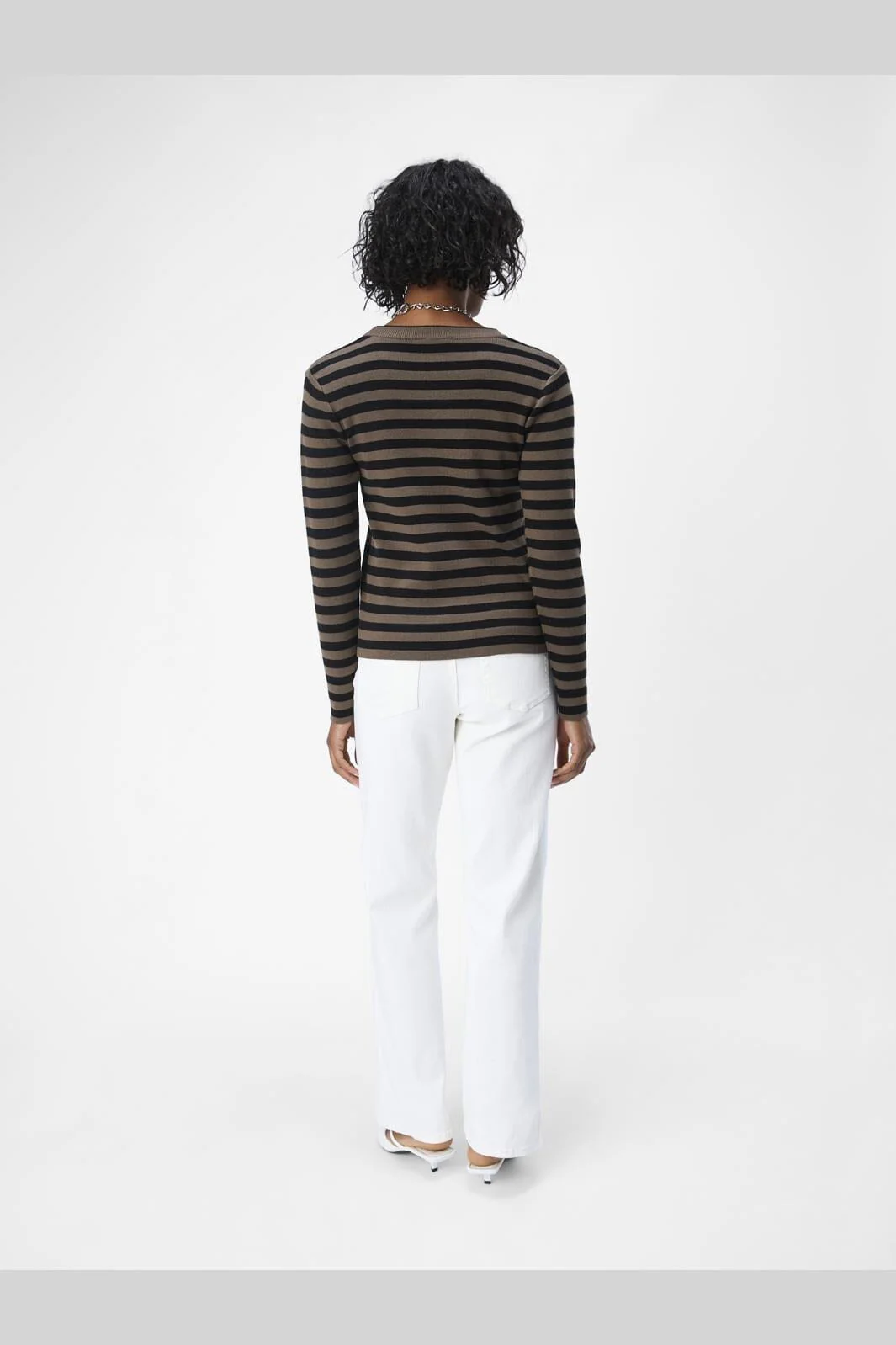 Object Objester Sli L/S Knit Pullover 4535342 morel black