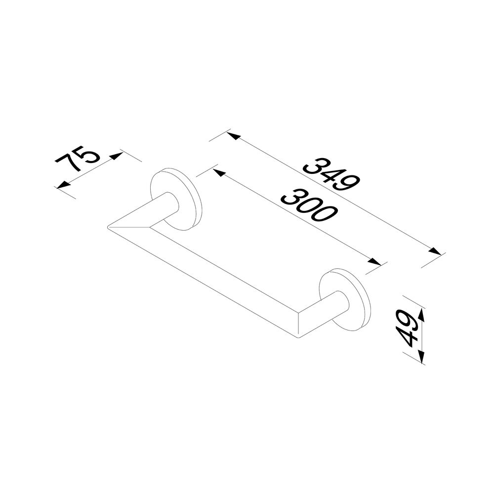Geesa Nemox badgreep 30cm goud geborsteld